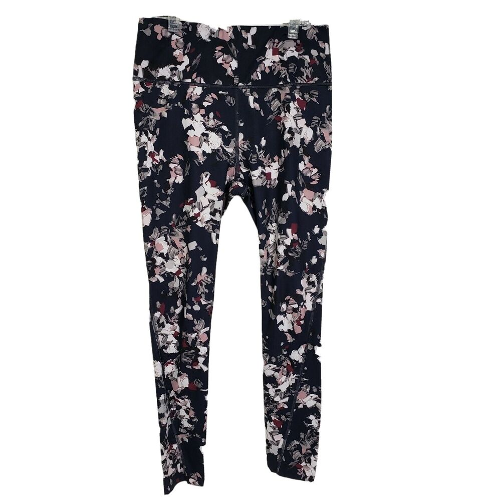 Athleta Women's Tights Small Challenge Bloom 7/8 Midnight Madness 385448-00